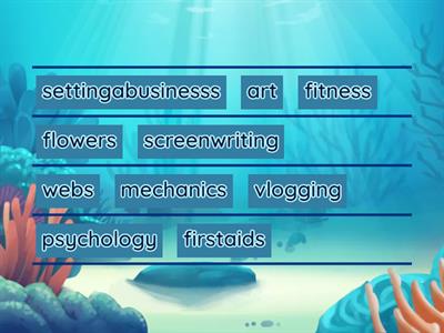 Rank the  courses from the  most interesting to the least interesting for you