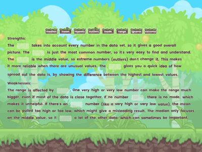 Evaluations of the Mean, Median, Mode and Range (AO3)