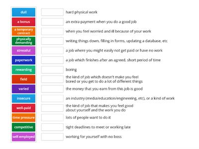 Outcomes Intermediate Unit 5 Vocabulary