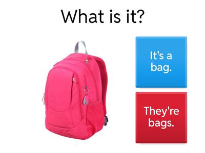 What is it? vs. What are they?