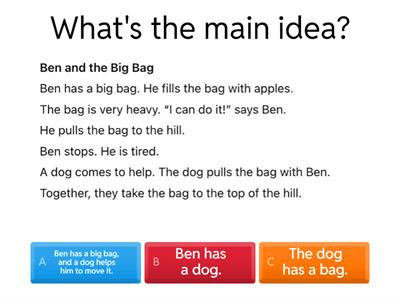 1st E, F and G Main Idea 