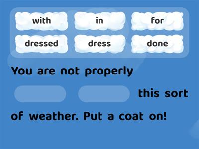 ЕГЭ Weather collocations