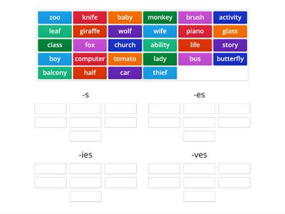 Plural nouns