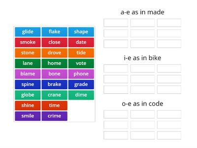 Silent e Sort