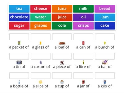 7. tř. 4C - TXB: Quantities (food and drink)