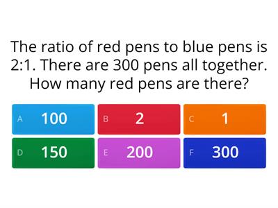 Ratio Quiz