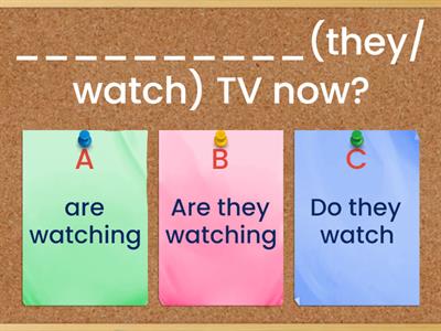 Present continuous tense