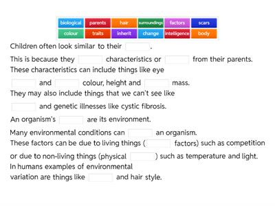 Inherited and Environmental Variation