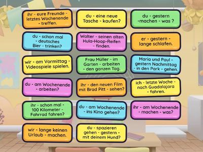 A1/L7 Sätze im Perfekt bilden (Flip Tiles)