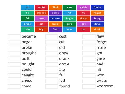 Past Simple Irregular Verbs 1