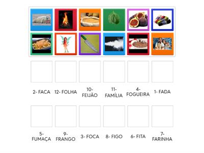 Palavras e figuras com letra F