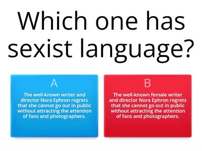 English Composition- Sexist Language