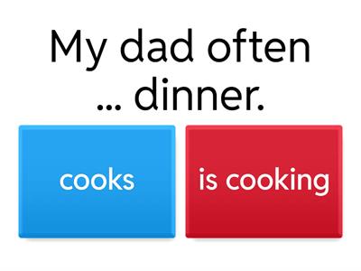  PRESENT SIMPLE/PRESENT CONTINUOUS