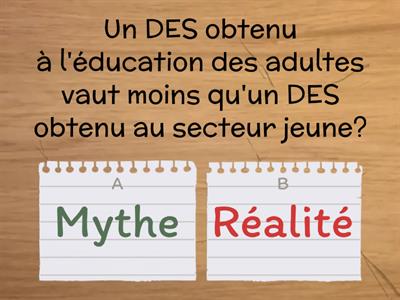 Éducation des adultes - Accueil