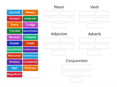 Word Class sort