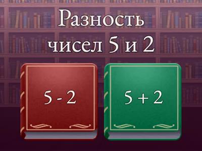 Компоненты сложения и вычитания 1 кл