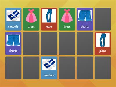 Clothes Memory Game