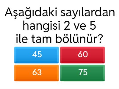 6.sınıf Matematik Bölünebilme kuralları