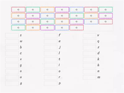 Me1a English Alphabet Matching