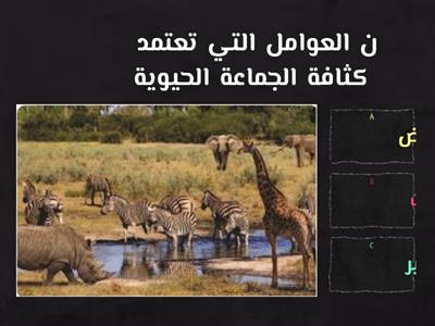 أسئلة تقويم لديناميكية الجماعة الحيوية (علم البيئة )/ إعداد المعلمة: إيناس السليماني