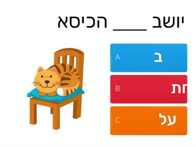 ב, מתחת, על ומעל - מילות יחס