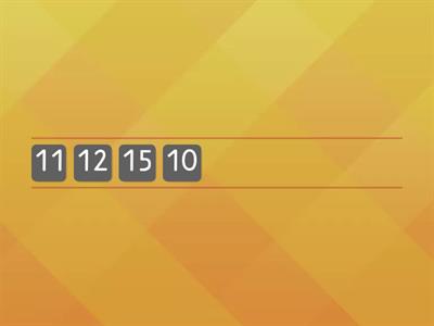 Order the number start from the smallest to greatest