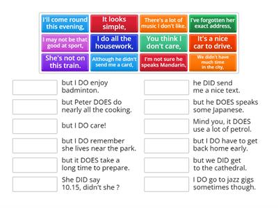 Using do and does for emphasis and contrast