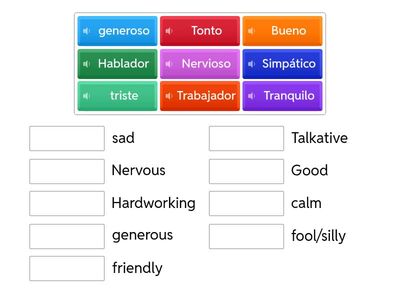 Adjetivos de la personalidad