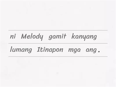 MGA AYOS NG PANGUNGUSAP 