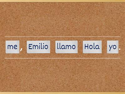 Introducing Yourself in Spanish Sentence Unscramble