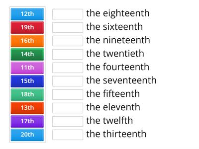 Ordinal Numbers 2