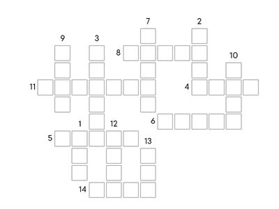 Past Verbs Crossword
