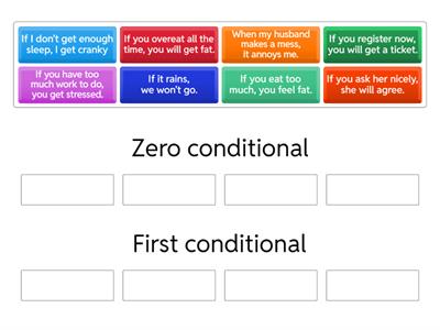 zero and first conditional 