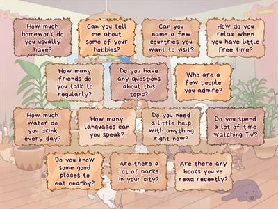 A2+ quantity words speaking