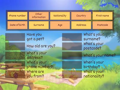 Е6 U1 L1. Ex. 3b p.5 Match the phrases to the questions