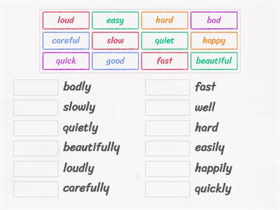 Adverbs of manner - Match Up