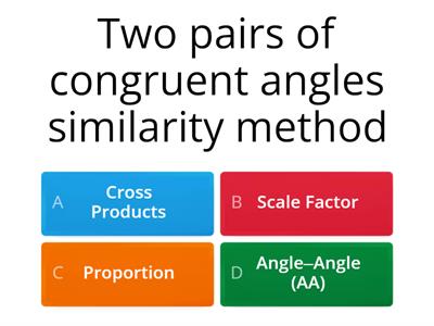 Quiz - Similar Triangle Vocab