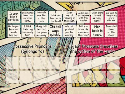 Possessive and Object Pronoun Sort