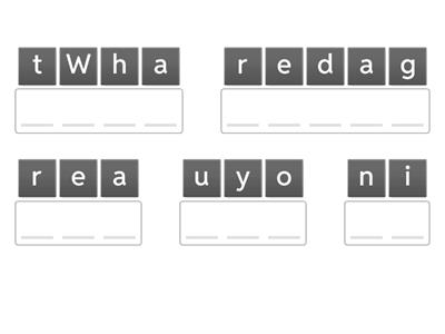 Grade 6 Cheonjae Lesson 1 Anaagram