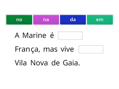 Preposições «de» e «em» (ser de / viver em)