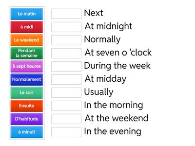 Daily Routine Time Phrases