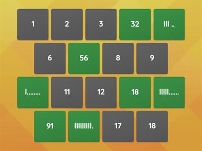 Match Numbers and Base 10 Bars/Cubes