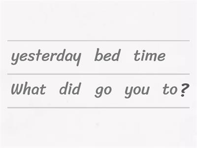 Word order in questions