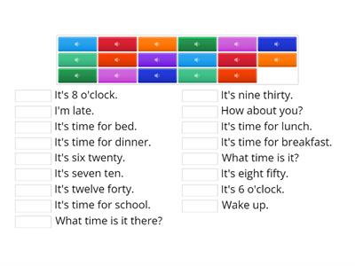 G4 L5 What time is it? Sentence listening.