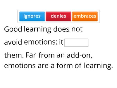 EMOTIONS: FILL IN THE GAPS