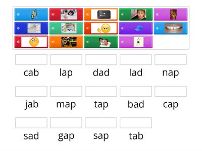 Phonics Practice: ab/ad/ap