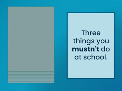 should, must, have to