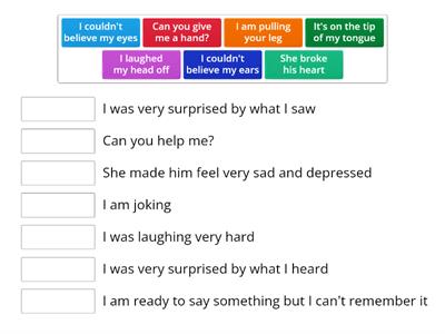 Focus 3 Unit 6 Idioms 