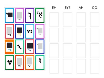 Vowel Sort Pg 28-41 (Sarah and David Hebrew Primer)