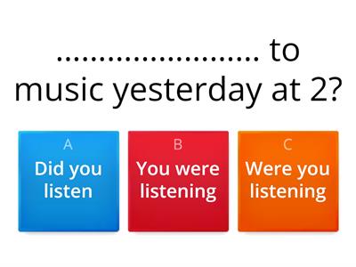 Past Simple & Past Continuous - Quiz